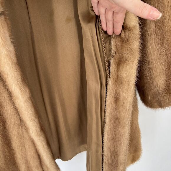 VTG The American Mink Coat EMBA Women M Fur Jacket Elegant Luxury Stroller Swing - Picture 13 of 14